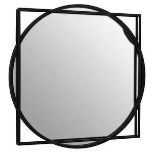 Matera Square Black Wall Mirror