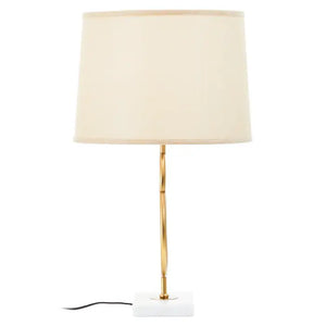 Zara White And Gold Circles Table Lamp