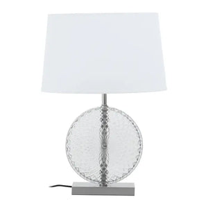 Zarni Glass And Brushed Chrome Table Lamp