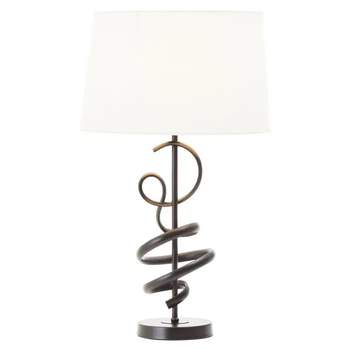 Zavi Matte Black Squiggle Table Lamp