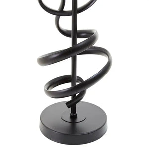 Zavi Matte Black Squiggle Table Lamp