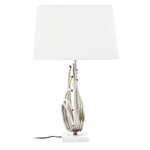 Zaha Brushed Chrome Spoke Table Lamp