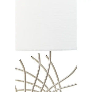 Zaha Brushed Chrome Spoke Table Lamp