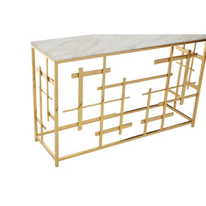 Aprilia White Marble Console Table