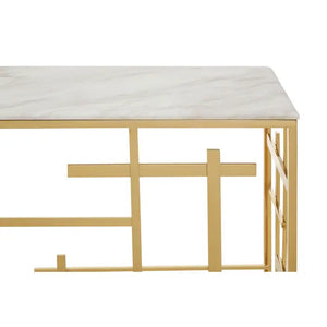 Aprilia White Marble Console Table