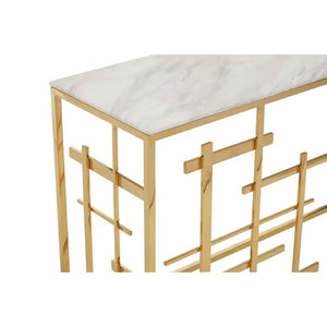 Aprilia White Marble Console Table