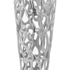 Ohlson Silver Large Perforated Coral Inspired Vase