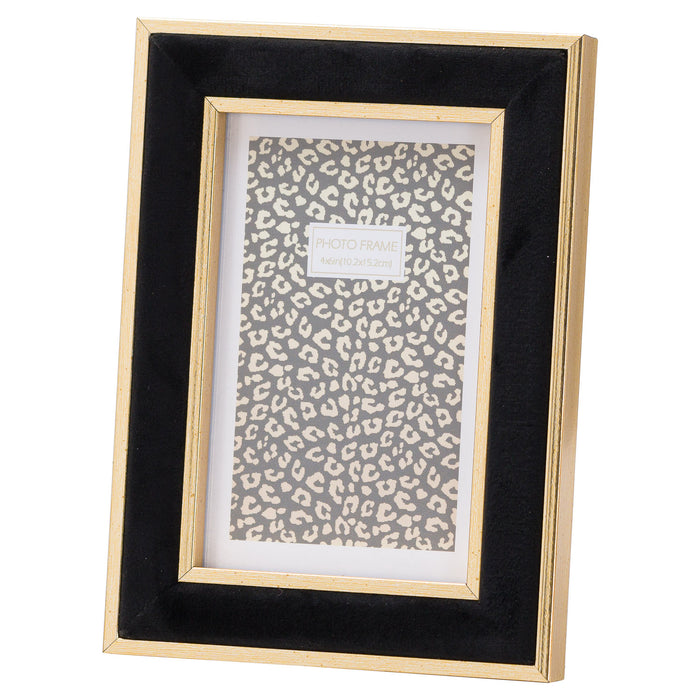 Black Velvet With Gold 4X6 Frame