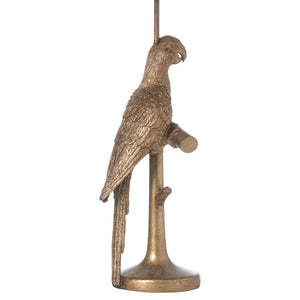 Percy The Parrot Gold Table Lamp With Teal Velvet Shade