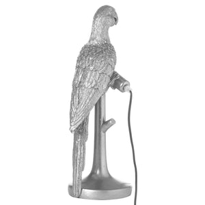 Percy The Parrot Silver Table Lamp