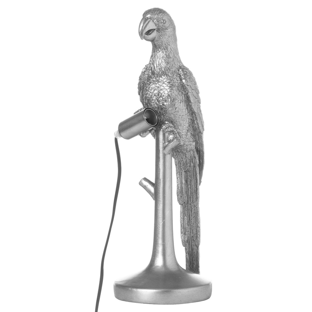 Percy The Parrot Silver Table Lamp