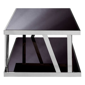 Ackley Black Glass Coffee Table