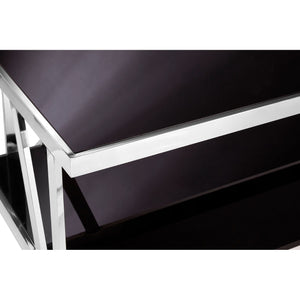 Ackley Black Glass Coffee Table