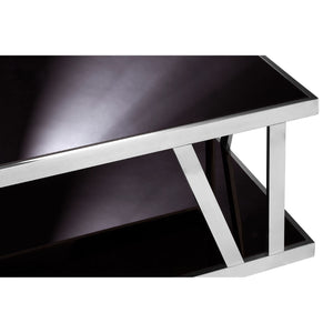 Ackley Black Glass Coffee Table