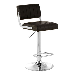 Stockholm Grey, Black Channel Design Seat Bar Stools