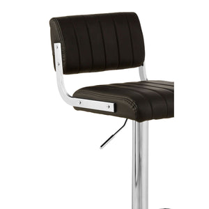 Stockholm Grey, Black Channel Design Seat Bar Stools