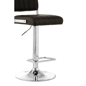 Stockholm Grey, Black Channel Design Seat Bar Stools