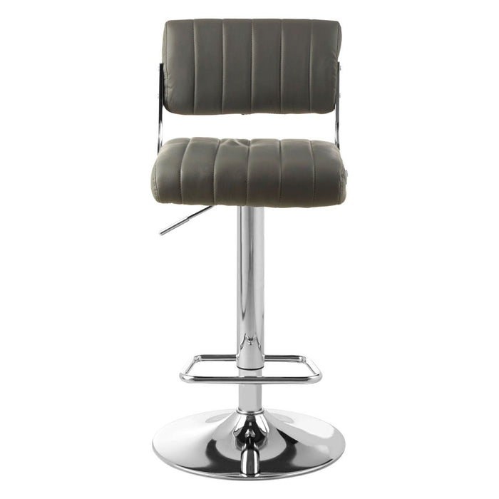 Stockholm Grey, Black Channel Design Seat Bar Stools