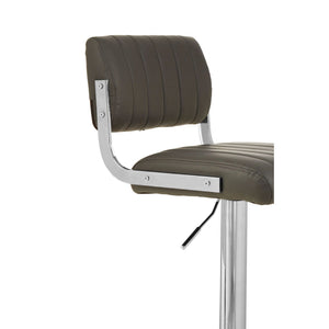 Stockholm Grey, Black Channel Design Seat Bar Stools