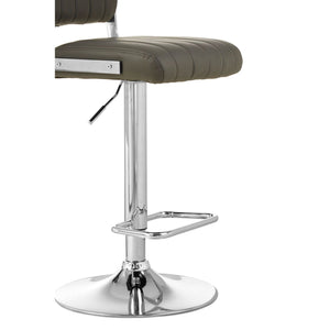 Stockholm Grey, Black Channel Design Seat Bar Stools