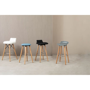 Stockholm Grey Pp Seat Bar Stool