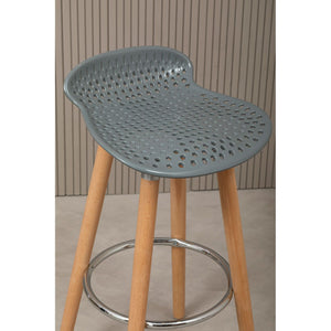 Stockholm Grey Pp Seat Bar Stool