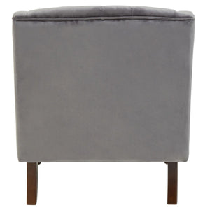 Lily Midnight, Mink, Grey Velvet Armchair