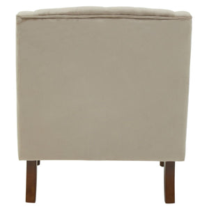 Lily Midnight, Mink, Grey Velvet Armchair