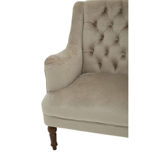 Lily Midnight, Mink, Grey Velvet Armchair