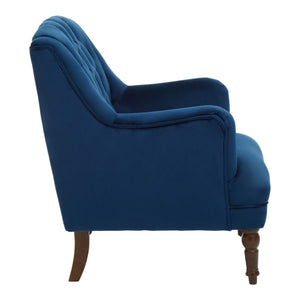 Lily Midnight, Mink, Grey Velvet Armchair