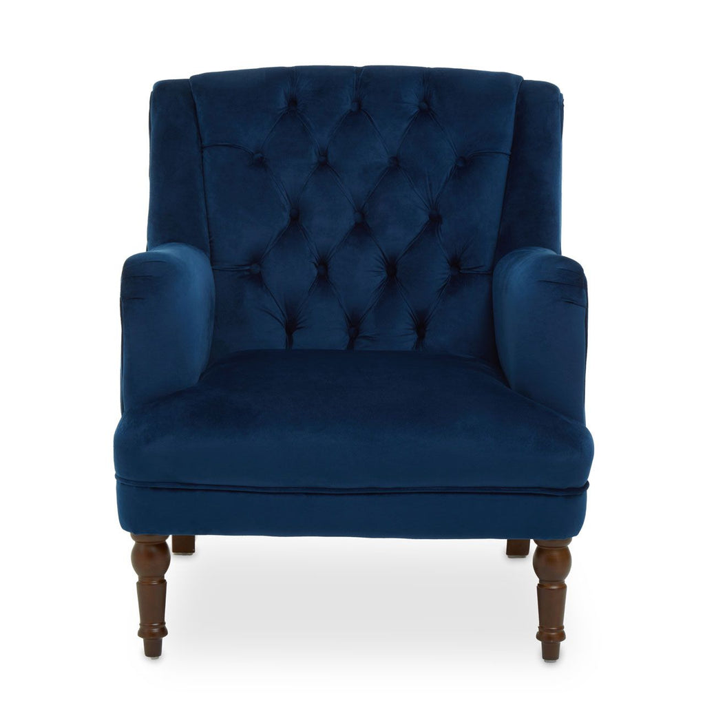 Lily Midnight, Mink, Grey Velvet Armchair