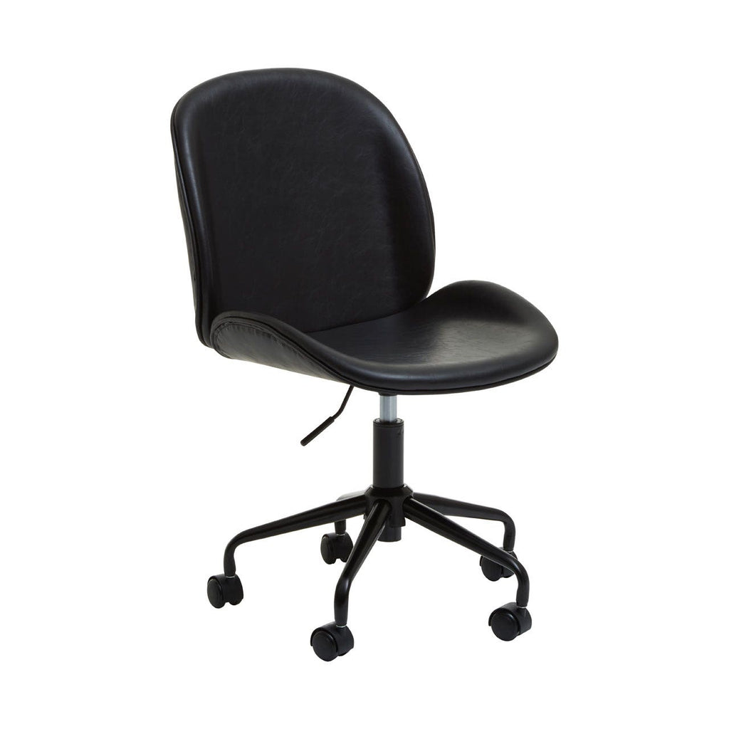 Clinton Black Leather Chair