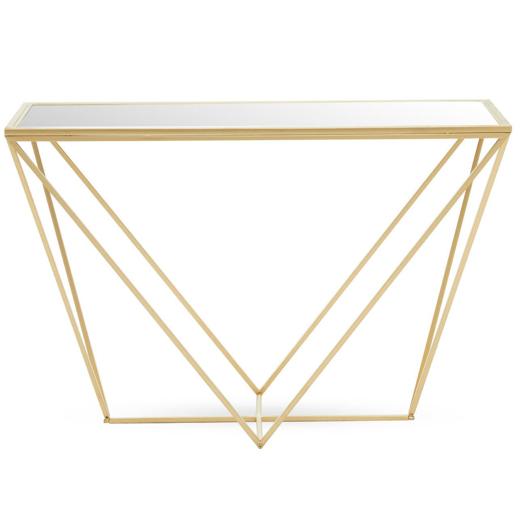 Farran Gold Finish Round Console Table