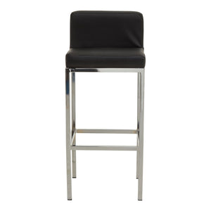 Baina Dark Grey, Black, White And Chrome Finish Bar Chair