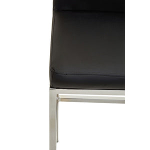 Baina Dark Grey, Black, White And Chrome Finish Bar Chair