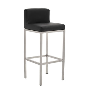 Baina Dark Grey, Black, White And Chrome Finish Bar Chair