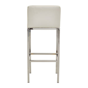 Baina Dark Grey, Black, White And Chrome Finish Bar Chair