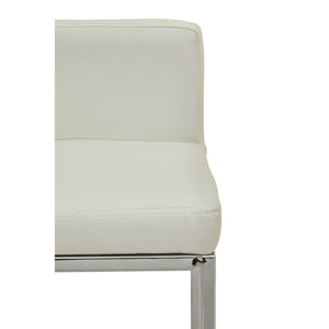 Baina Dark Grey, Black, White And Chrome Finish Bar Chair