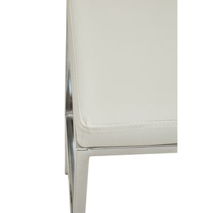 Baina Dark Grey, Black, White And Chrome Finish Bar Chair