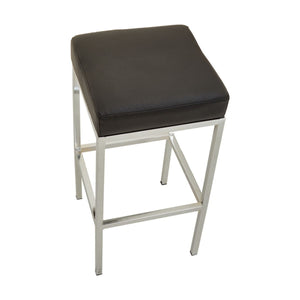 Baina Dark Grey, Black, White And Chrome Finish Bar Stool