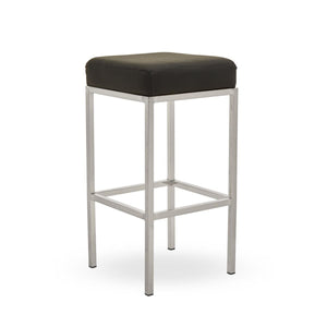 Baina Dark Grey, Black, White And Chrome Finish Bar Stool