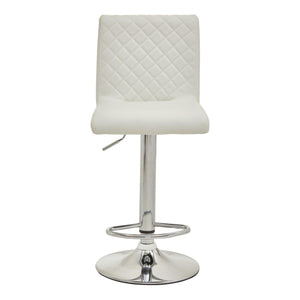 Dark Grey, Black, White Chrome Bar Stool With Round Base