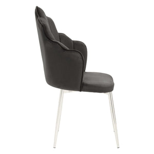 Tian Black, Grey, Mink Velvet Dining Chair