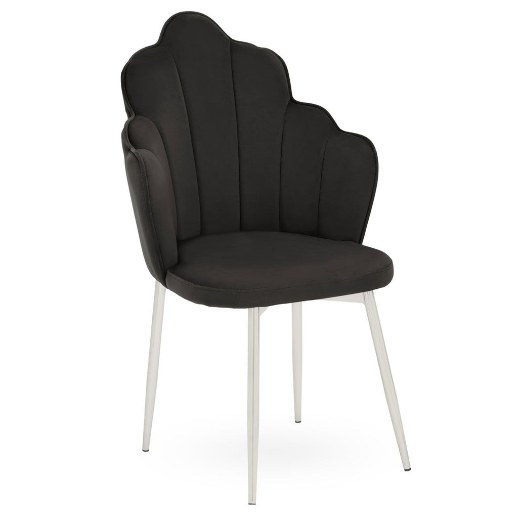 Tian Black, Grey, Mink Velvet Dining Chair