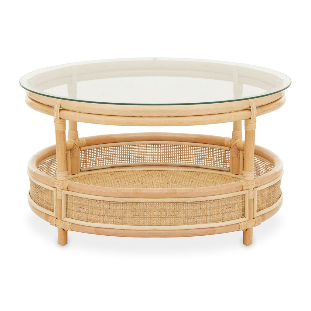 Mataram Coffee Table With Glass Top