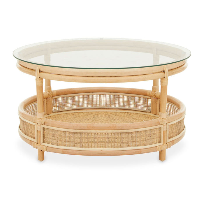 Mataram Coffee Table With Glass Top