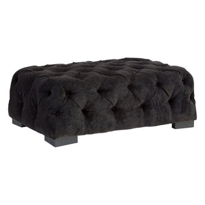 Fenton Black Fabric Footstool