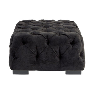 Fenton Black Fabric Footstool