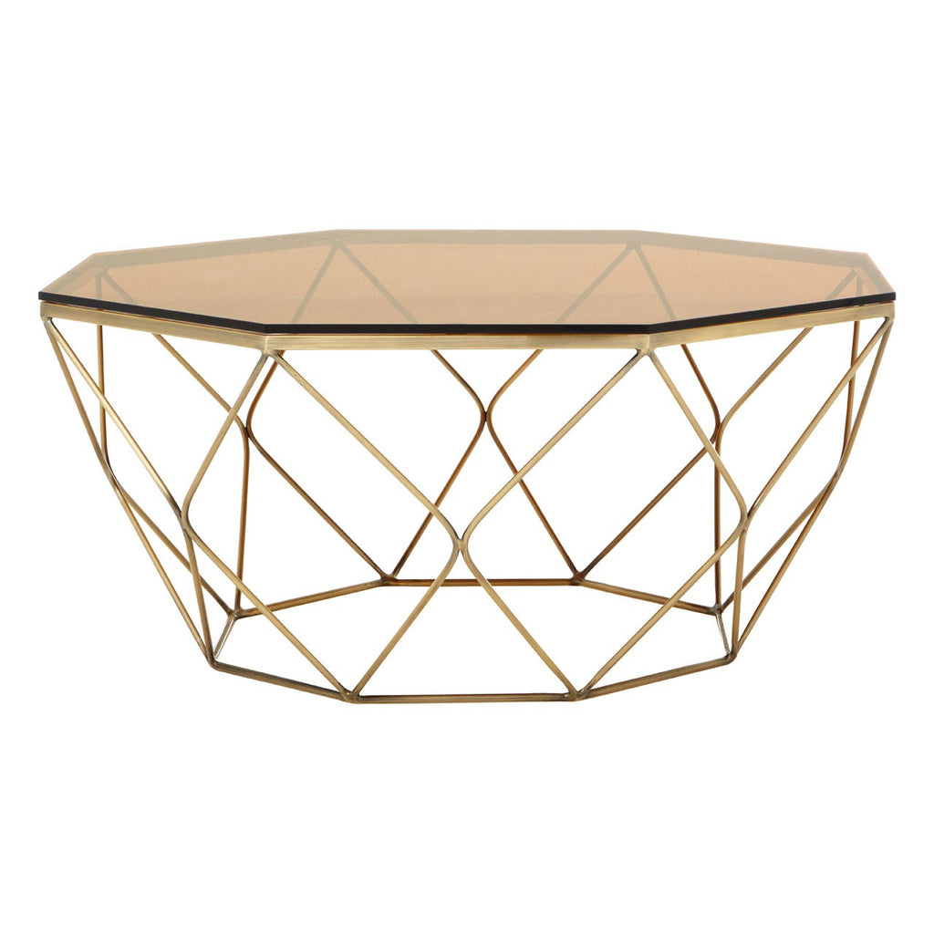 Allure Brushed Bronze Tapered Coffee Table