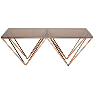 Allure Champagne Metal Legs Coffee Table